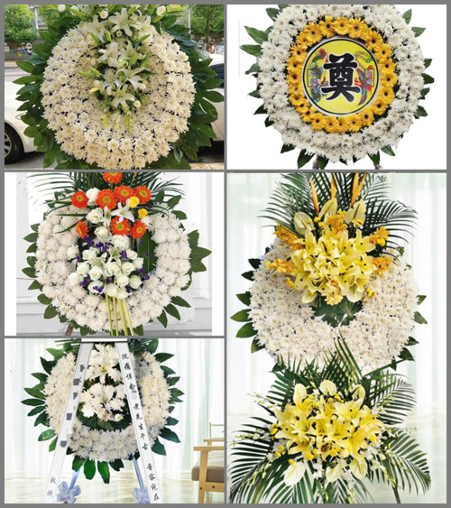 湖北黄冈市黄梅县濯港镇五沙村花圈速递